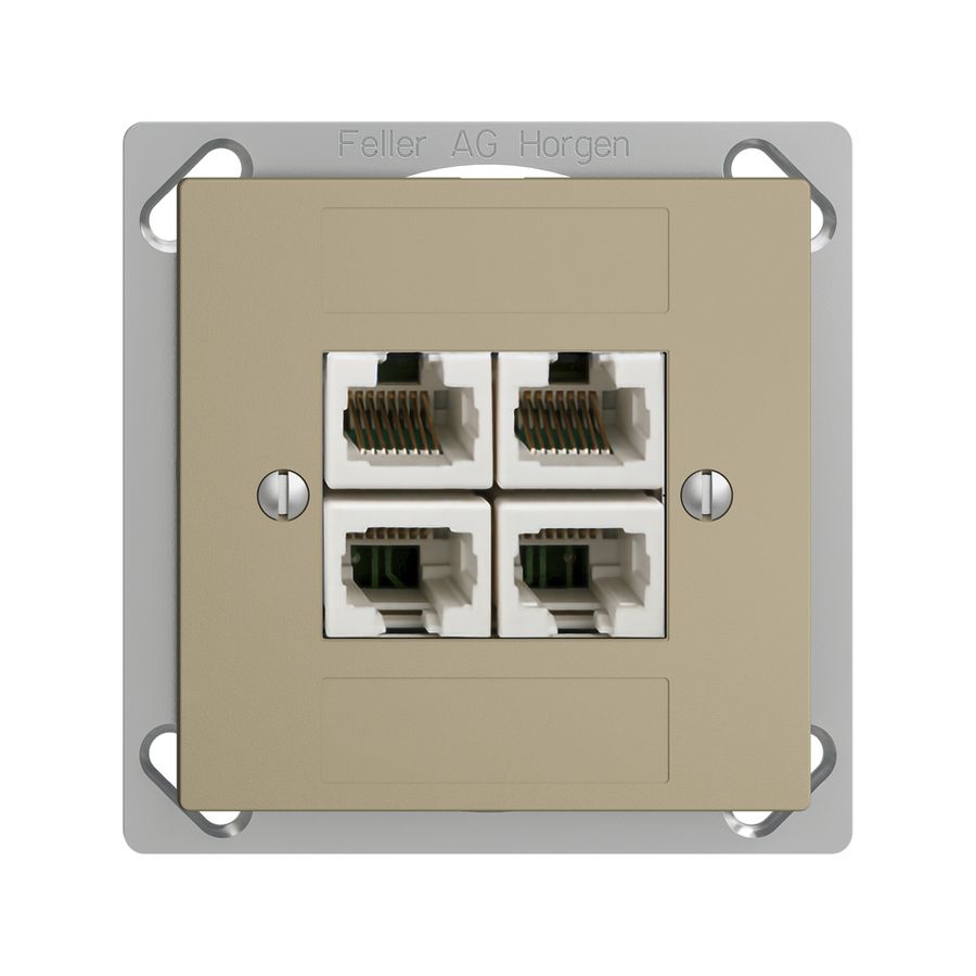 EB-Dose 4×RJ45/u 4P getr. EDIZIOdue sand ITplus