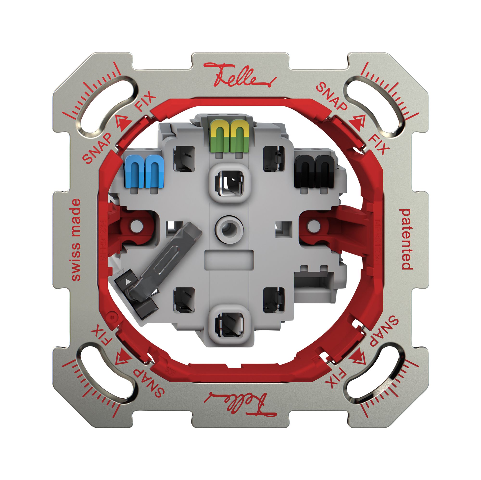 Prise ENC Feller SNAPFIX® 2×T23 avec LED blanc