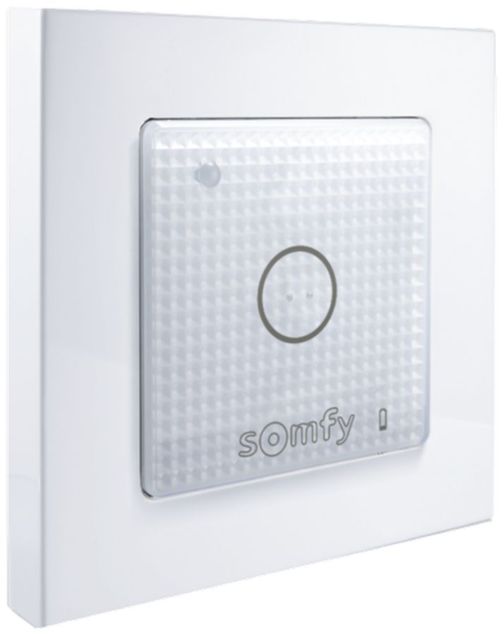 Emetteur mural AP-RF Somfy Smoove Lighting io, à piles, blanc