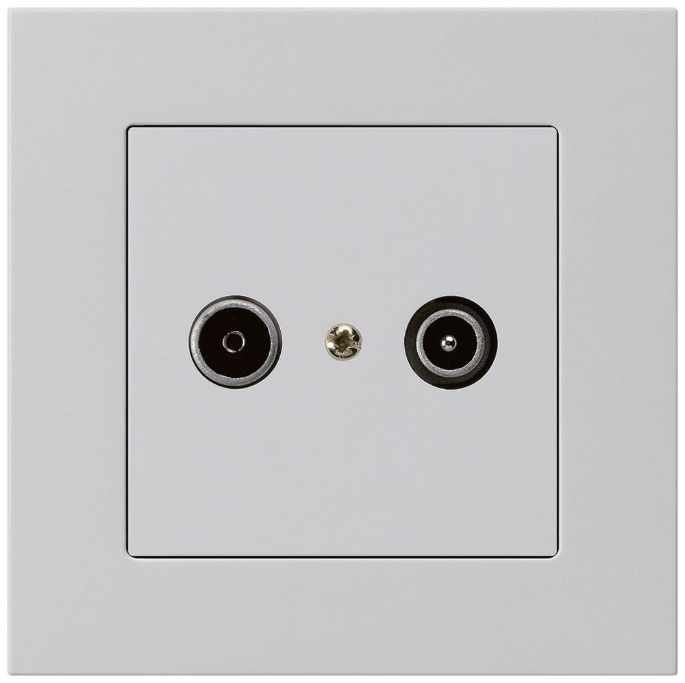 UP-Antennendose kallysto.pro R/TV 23dB Durchgangsdose hellgrau