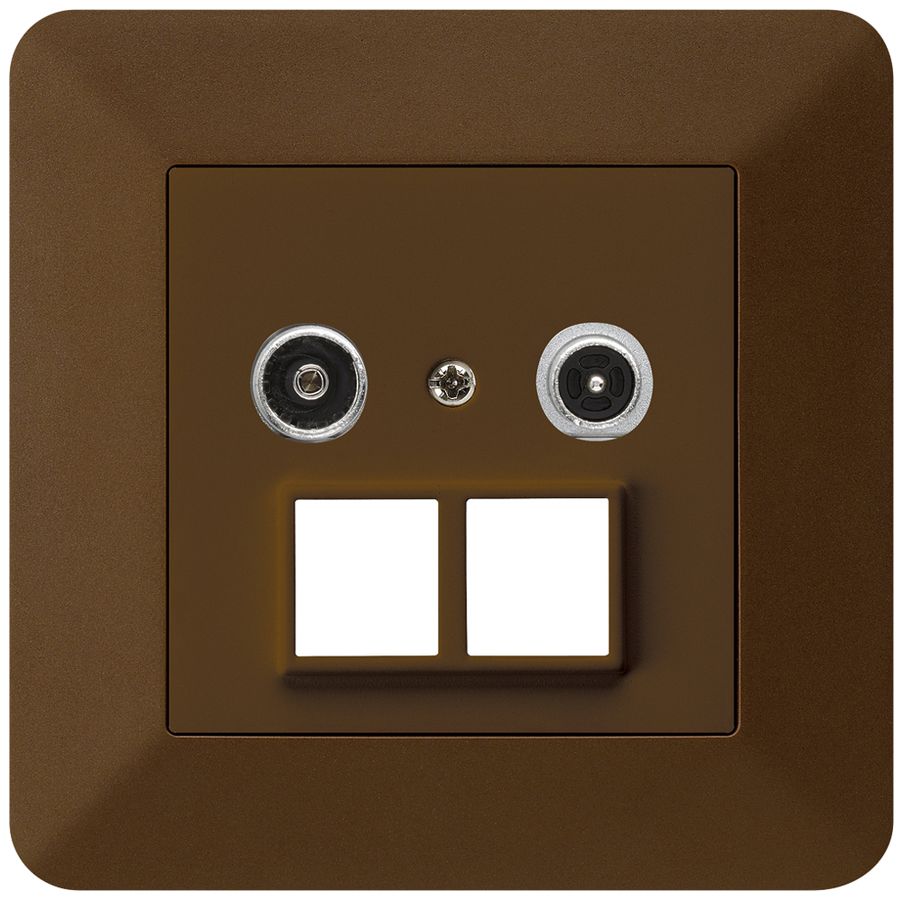 Prise multimédia ENC kallysto.trend R/TV 19dB 2GHz brun