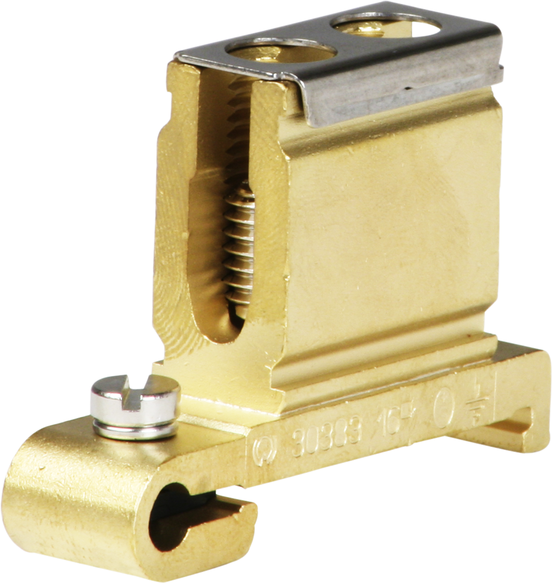 Schutzleiter-Reihenklemme Woertz 6…16mm² Schraubanschluss 1×1 Hutschiene TH35