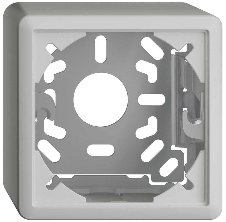 Kappe mit Grundplatte 54mm EDIZIOdue hellgrau