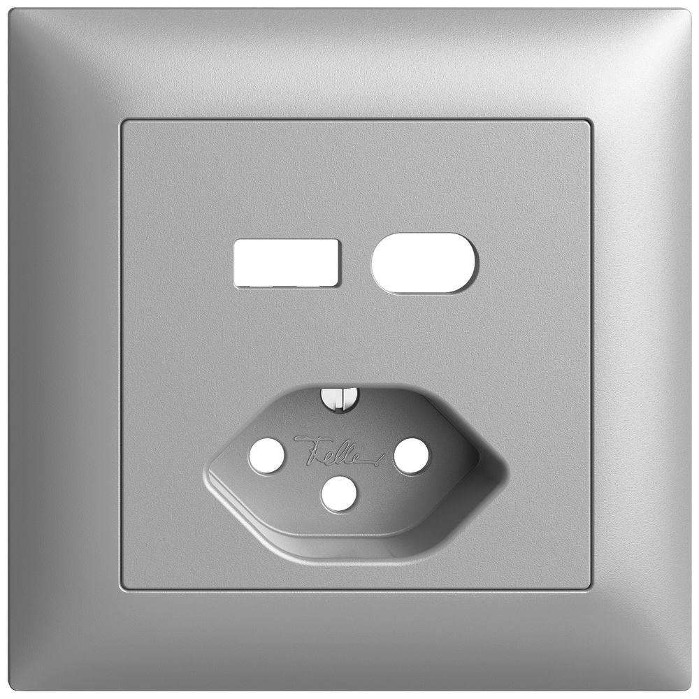 UP-Montageset Feller EDIZIOdue für Steckdose USB Typ A+C + Typ 13 silver