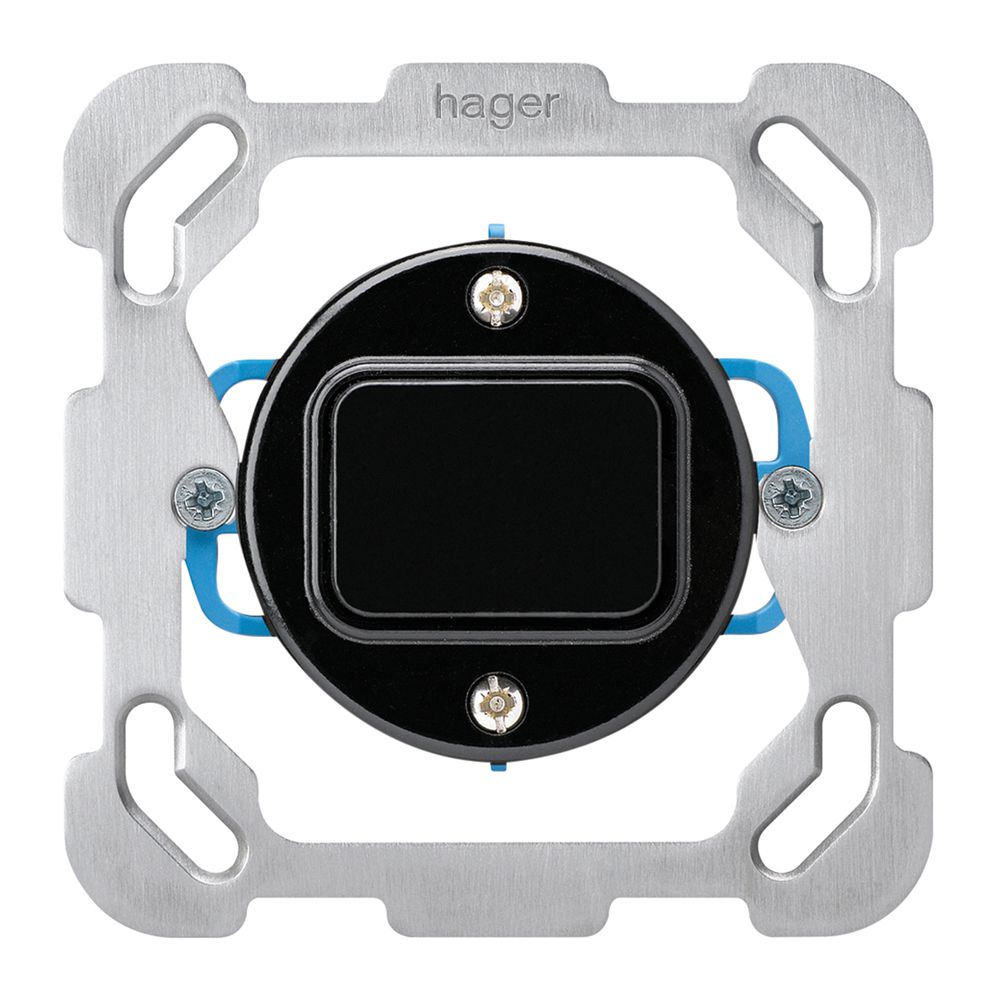 Insert pour interrupteur ENC basico 3/1L avec plaque de fixation noir