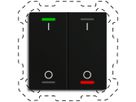 EB-Taster KNX RGBW MDT BE-TAL600216.B1 2T/4B schwarz matt "I/O"