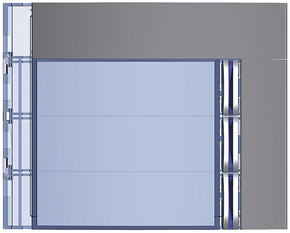 Façade avec 3 boutons pour module d'appel avec 4 boutons Sfera gris graphite