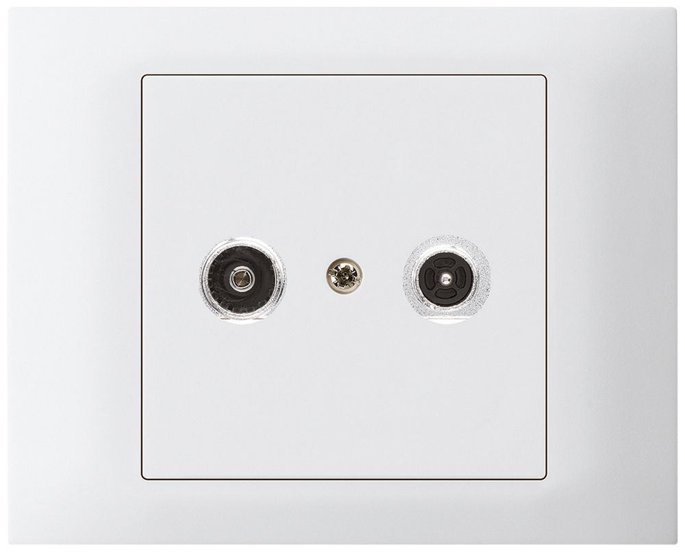 EB-Antennendose kallysto R-TV Bauart T mit EB-Dose G3 14dB 2GHz weiss