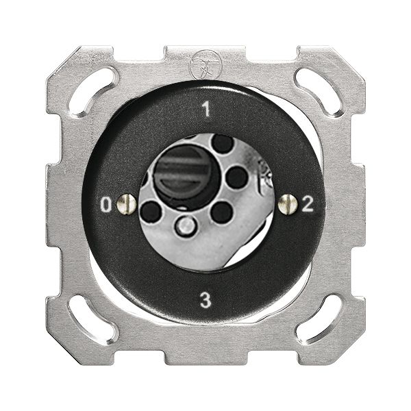 Interruttore rot. INC FH 5/2P nero per serrat.di sic. senza cilind