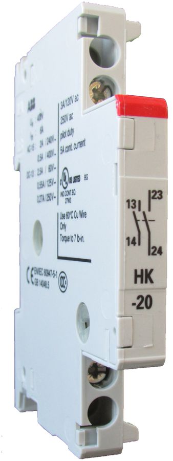 Blocco di contatti ausiliare ABB HK-20, 2Ch, per salvamotore MS325