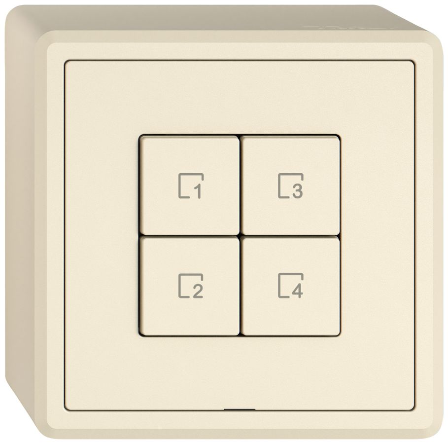 Poussoir scènes AP EDIZIO.liv Wiser SNAPFIX® 4 scènes 4 touches cr