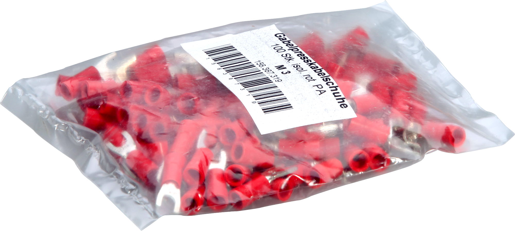 Capocorda a forcella Mischke IG M4 0.5…1.5mm² Cu-stagnato isolato rosso