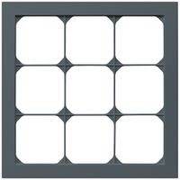 UP-Abdeckrahmen kallysto.pro 3×3 anthrazit 214×214mm