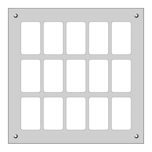 Plaque de montage FLF 3×5 Al blanc FH