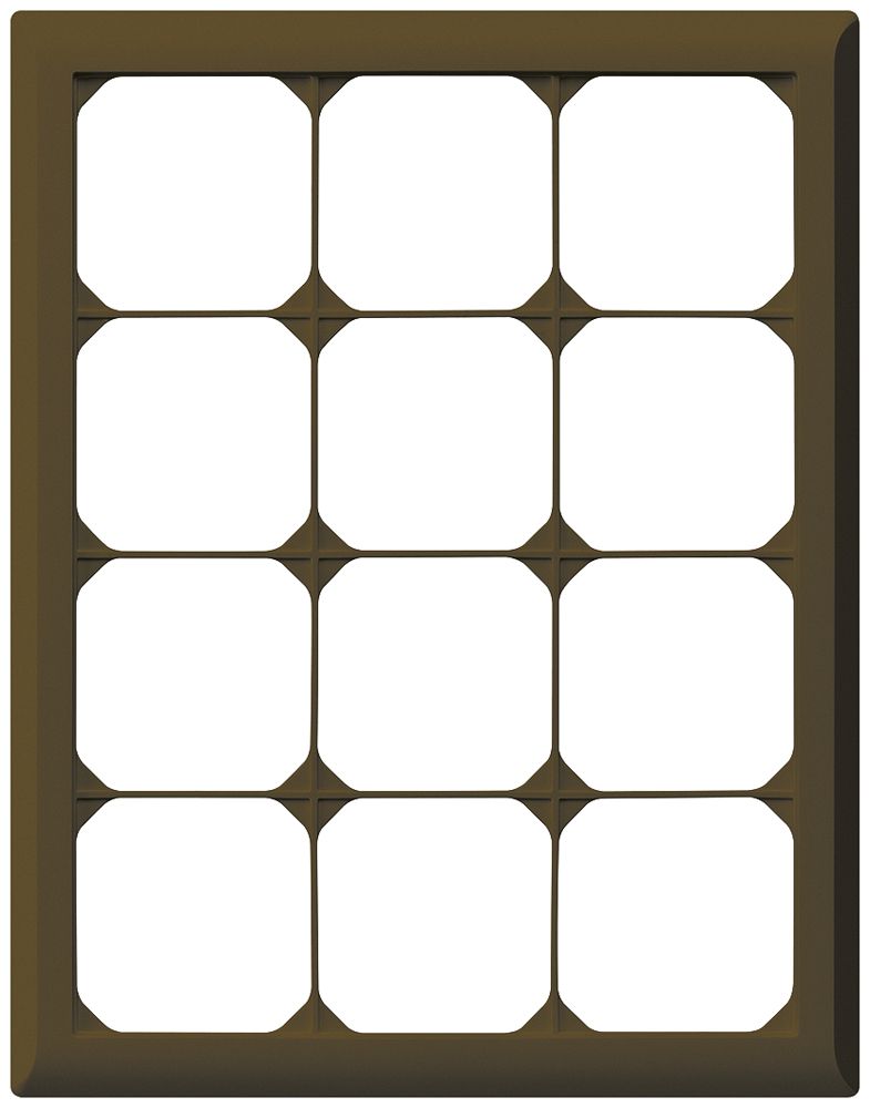 UP-Abdeckrahmen kallysto.line 4×3 braun vertikal 272×212mm