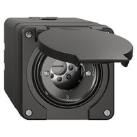 Interruttore rotativo NAP NEVO, 5/1L, senza cilindro, KS, 0-1-2-3, nero