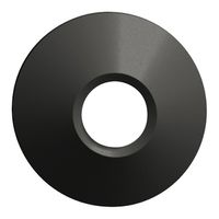 Capot frontal rond EDIZIOdue noir pour détecteur de mouv.PIRI 360°