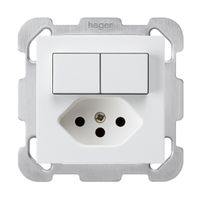 Combinazione INC 1/3+3/1P+T13 bianco kallysto prot.bambini piastra fissaggio