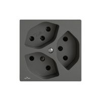 Steckdose EDIZIO.liv SNAPFIX® 3×T13 1×S dgu