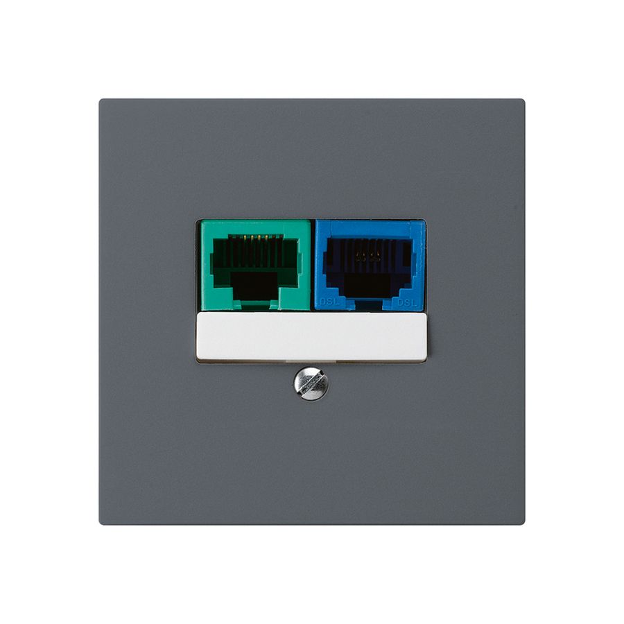 UP-Dose DSL kallysto 2×RJ45 anthrazit