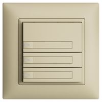 Poussoir KNX RGB ENC EDUE FMI, 250mW, a.LED RGB, papier, 3×pouss., 1×touche, van