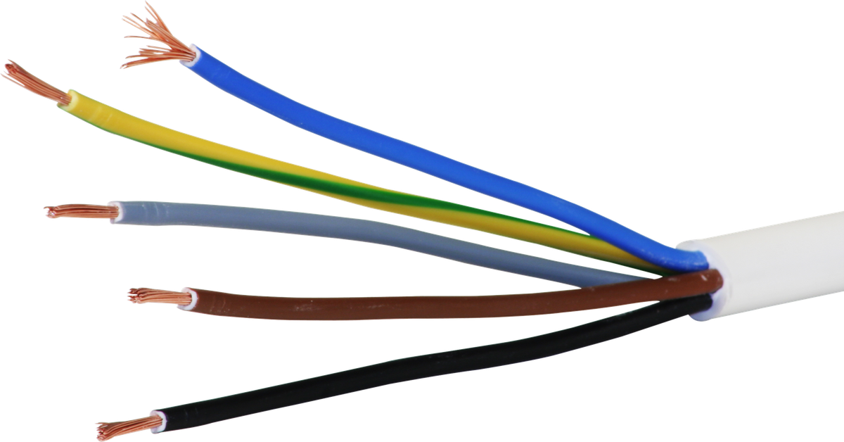 Câble Td 5×1.5mm² 3LNPE blanc Eca