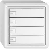 Pulsante universale AP EDIZIO.liv UNI SNAPFIX® c.LED RGB 4× com.1T bi