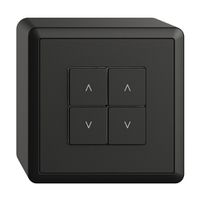 Station secondaire AP 2K/4T pour interrupteur stores Edue Wiser noir