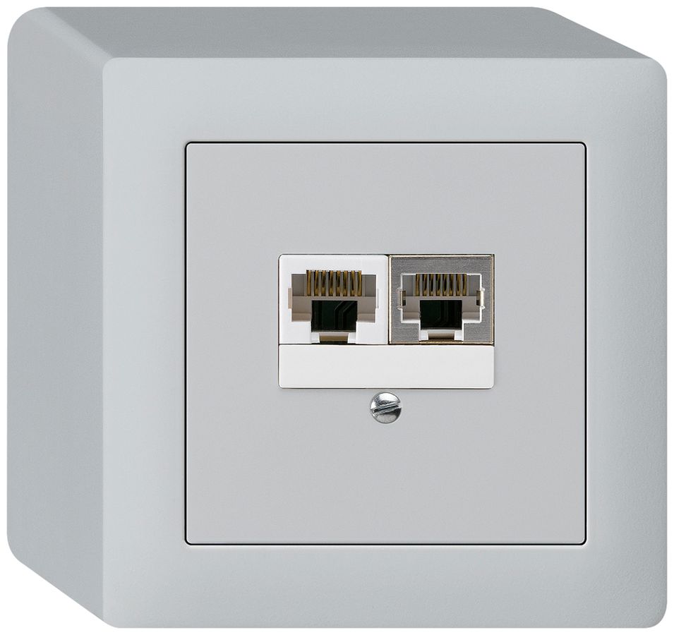 AP-Dose kallysto 2×RJ45s+u getrennt hellgrau