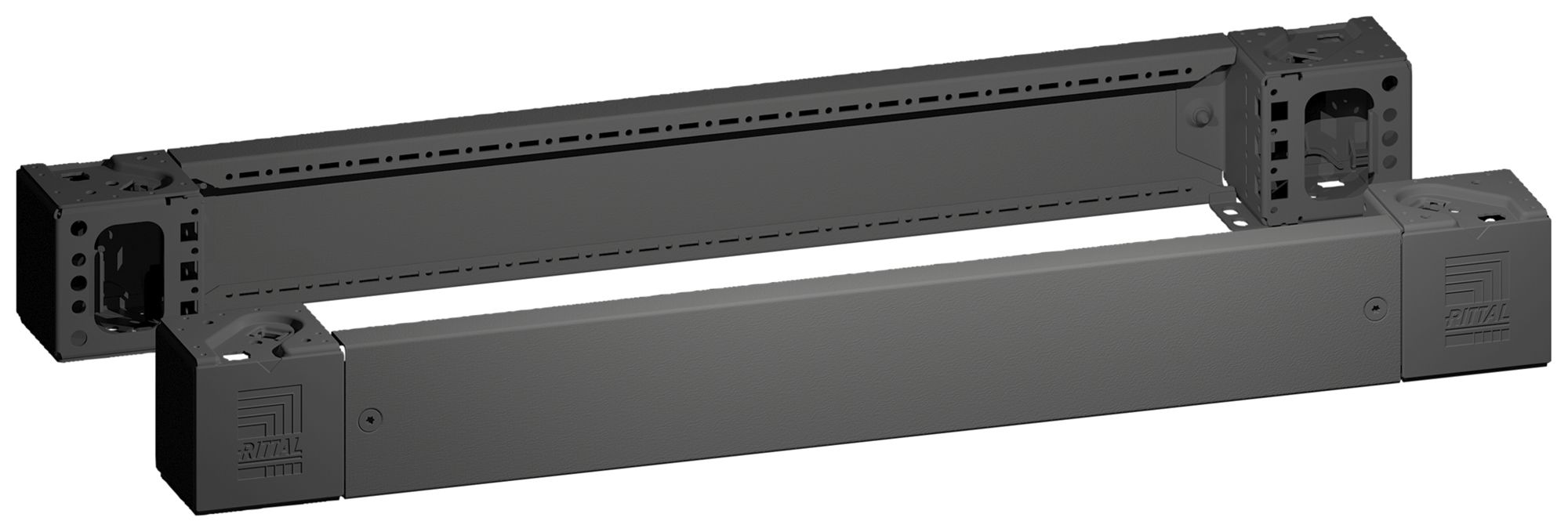 Cache-socle Rittal VX 8660.004 850×100mm face/revers noir acier 2pcs