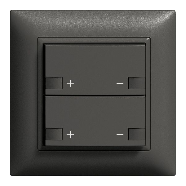 Frontset 2×Dimmer 2K/2T ZEP EDIZIOdue schwarz