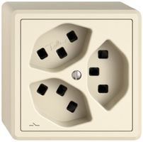 AP-Steckdose EDIZIO.liv SNAPFIX® 3×T23 1×S cr