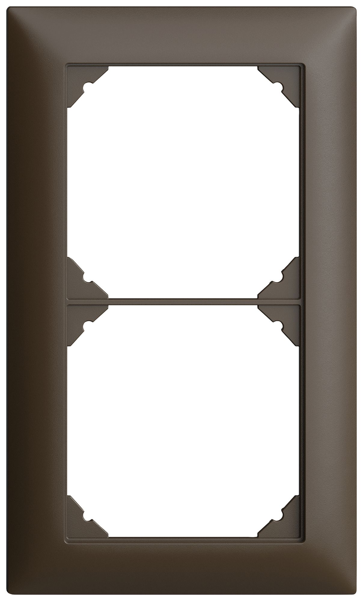 Abdeckrahmen EDIZIOdue 2×1 88×148mm umbra