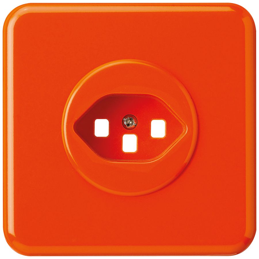 UP-Frontset basico Typ 23 orange 86×86mm für Steckklemmen
