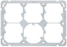 Befestigungsplatte HA Gr.2×3, horizontal, 137×197mm, 4×52mm+3-Punkt+52mm, Stahl