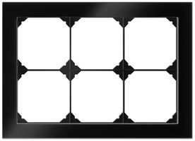 UP-Kopfzeile EDIZIO.liv prestige SNAPFIX® 2×3 154×214mm glas schwarz