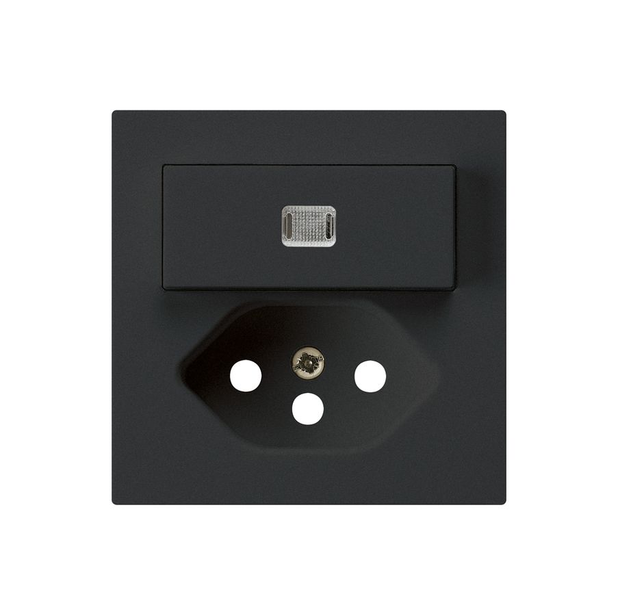 Frontset kallysto 60×60 schwarz mit Kinderschutz und Linse S3/T13