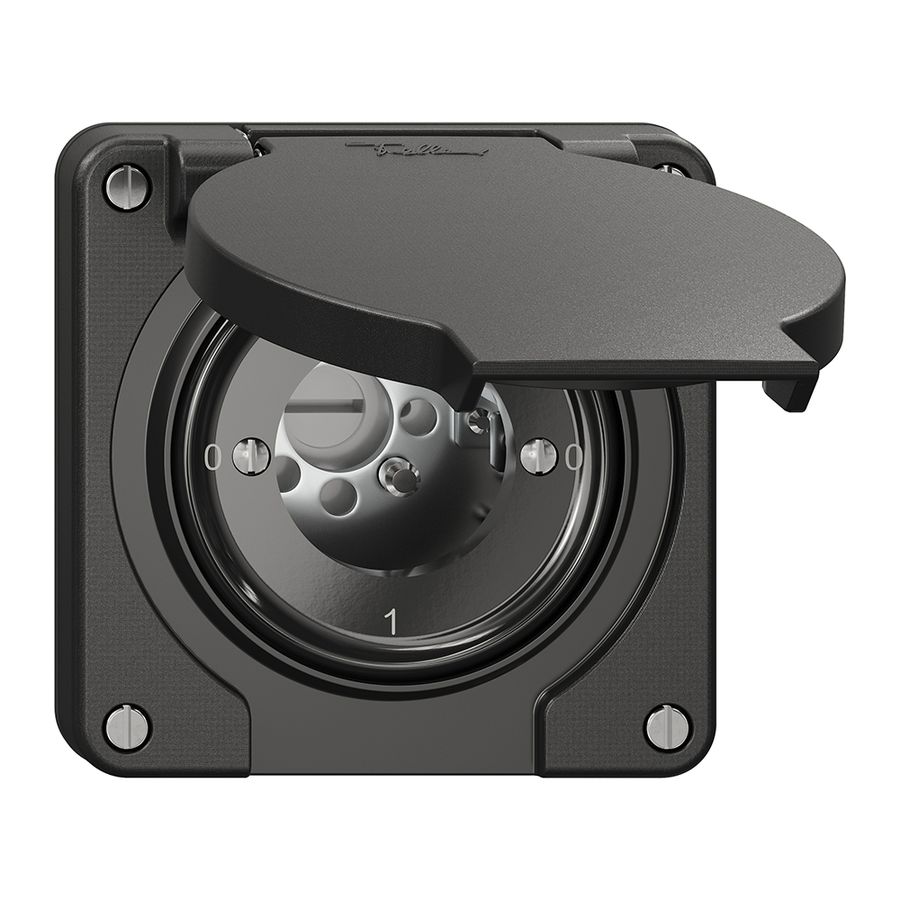 Interrupteur rotatif NEVO N.CO 0/2L, sans cylindre, KS, 0-1-0-1, noir