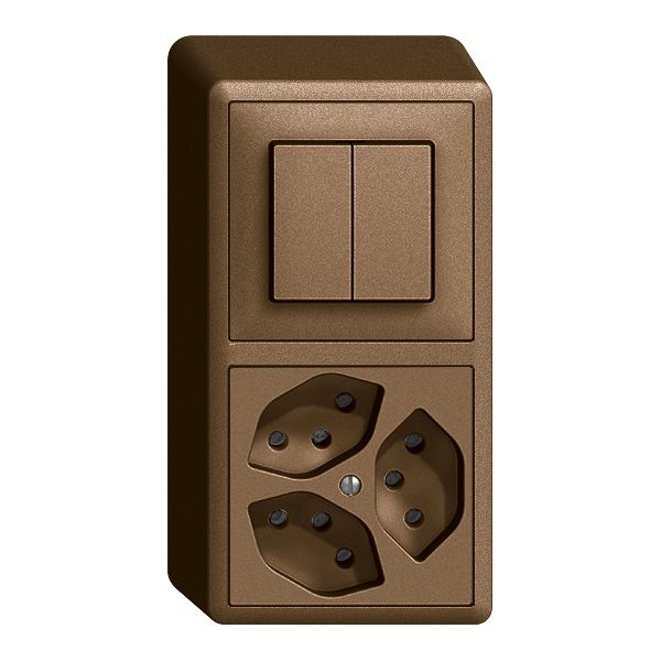 Combinaison AP EDIZIOdue 1/1P+3×T13 coffee