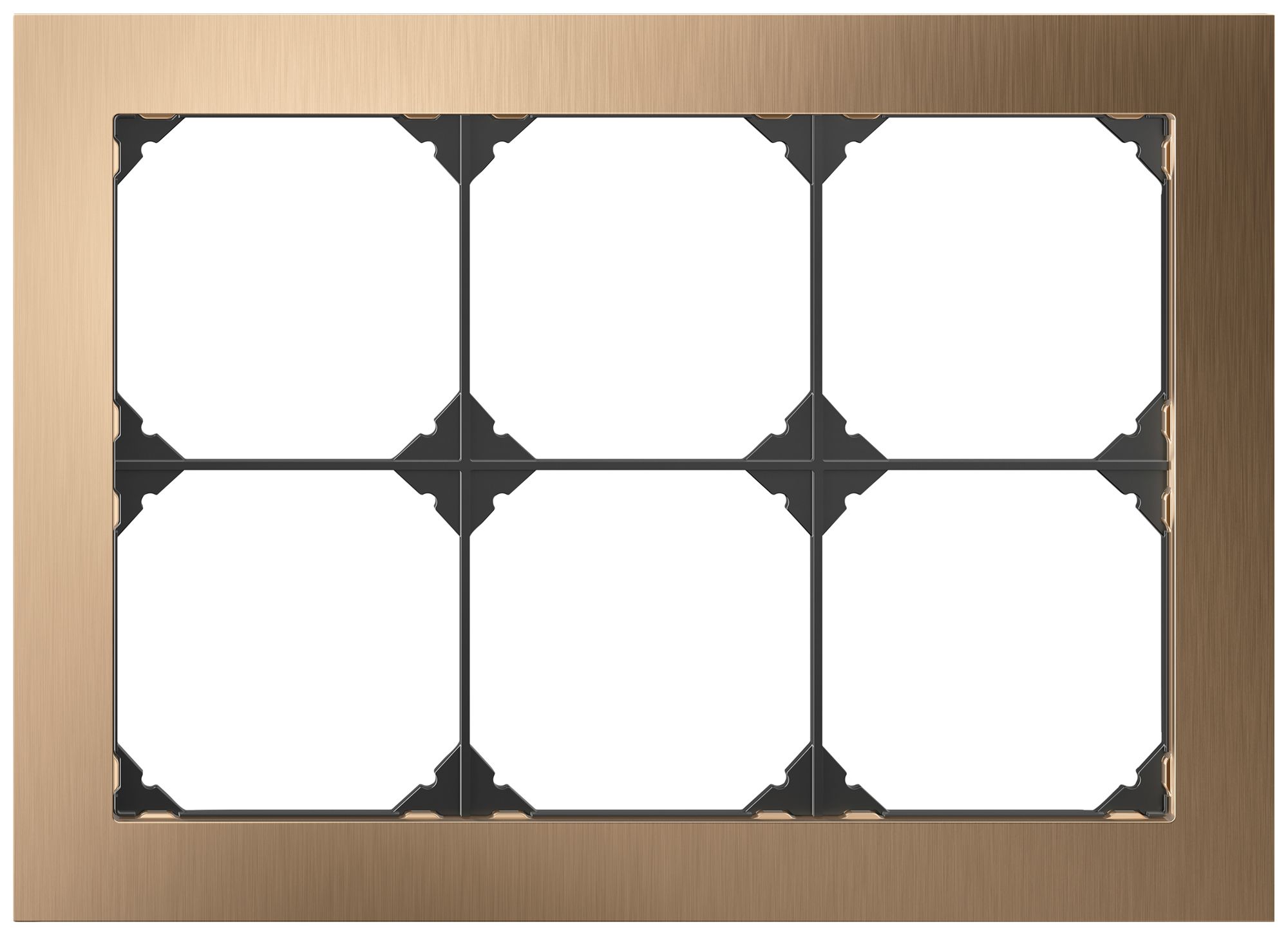 UP-Abdeckrahmen EDIZIO.liv prestige SNAPFIX® 3×2/2×3 154×214mm Me-champ