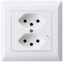 UP-Steckdose kallysto.line 2×T13/1 weiss