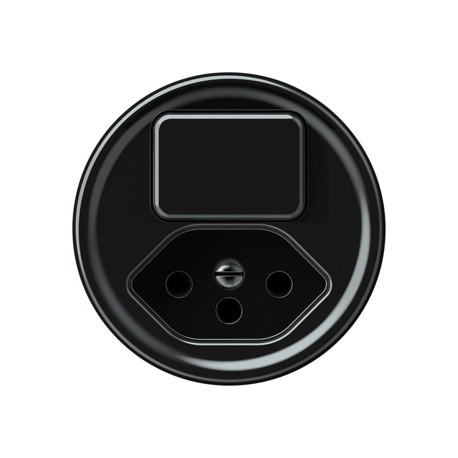 Kombination origin 1×Taste 1CO+T13 1P 0<1 10A 230V 60×60mm schwarz