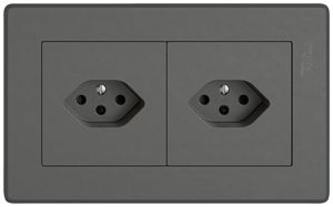 UP-Kombination EDIZIO.liv SNAPFIX® 1×2 96×156mm 1×T13+1×T13 dunkelgrau