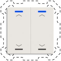 EB-Taster KNX RGBW MDT BE-TAL600211.A1 2T/4B weiss matt "Jalousie"