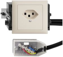 Prise INC EDIZIOdue T23 L2 crema 49…69mm pour câble plat Technofil