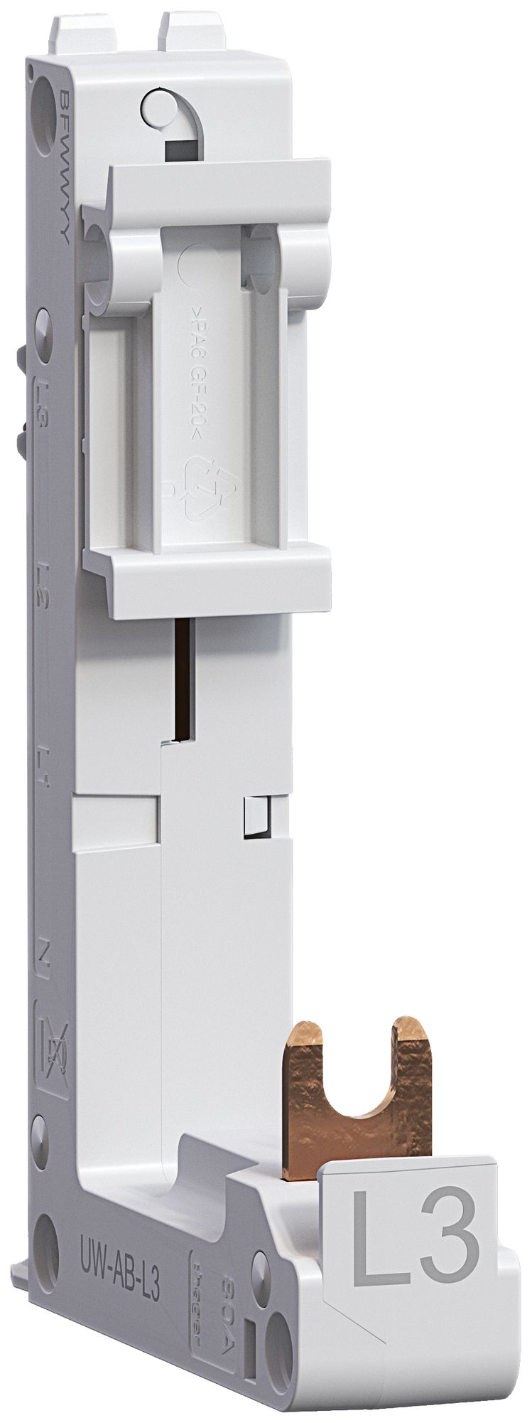 Adapter Hager uniway Bi-Connect 80A, 1P, L3