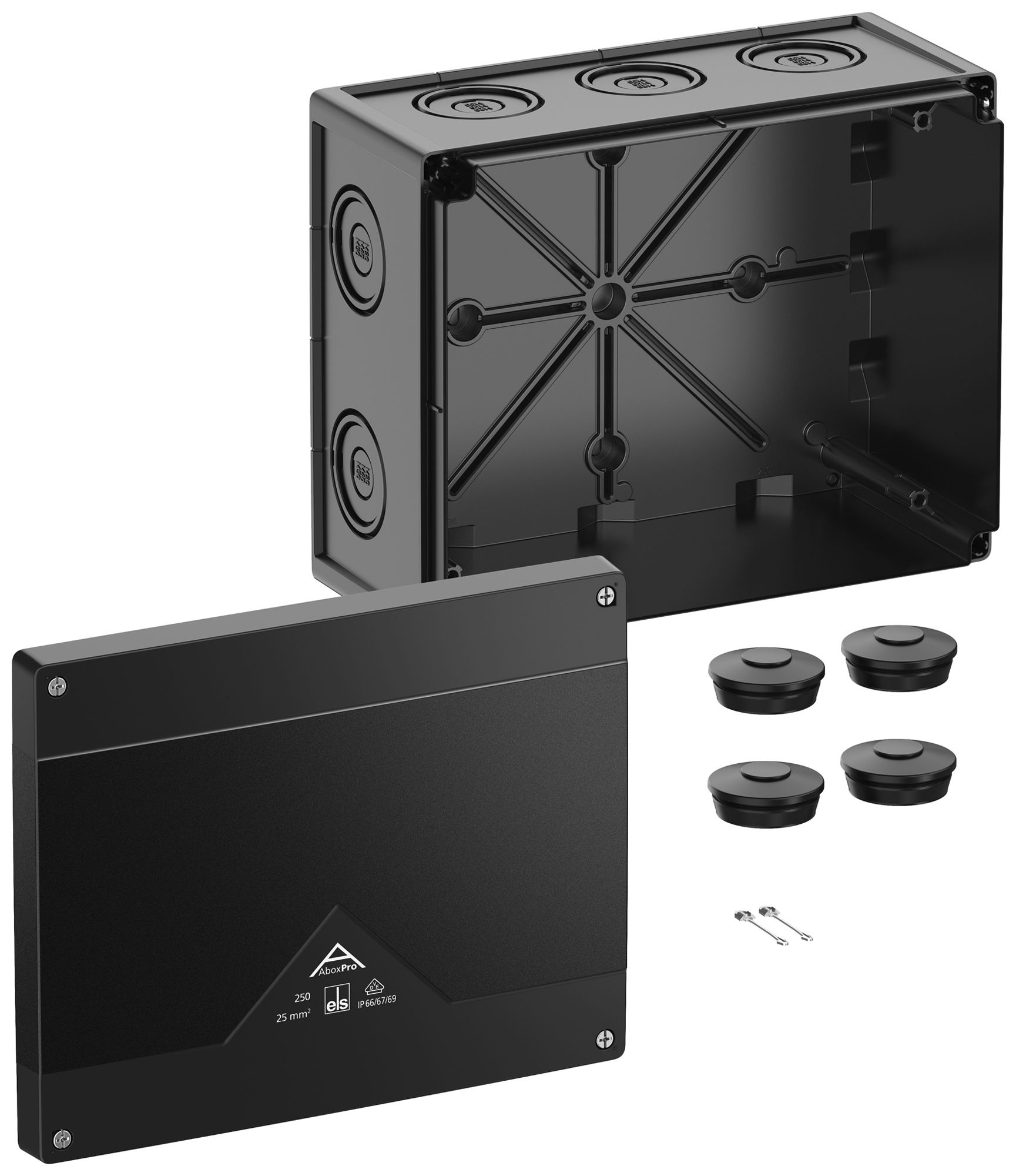 AP-Abzweigdose Spelsberg Abox Pro 250-L/sw 202×252×120mm IP69 sz