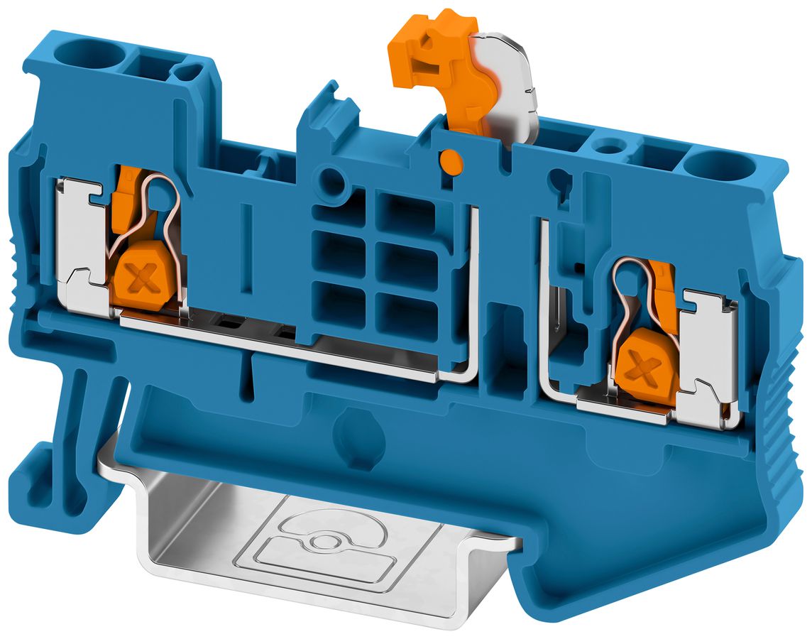Borne de sectionnement à couteau PX XT 2,5-MT BU 4mm² 20A 500V 2×1 DIN35 bl