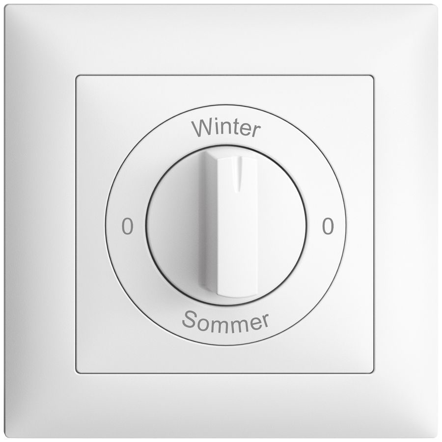 Kit frontal 0-Winter-0-Sommer EDIZIOdue 88×88mm blanc