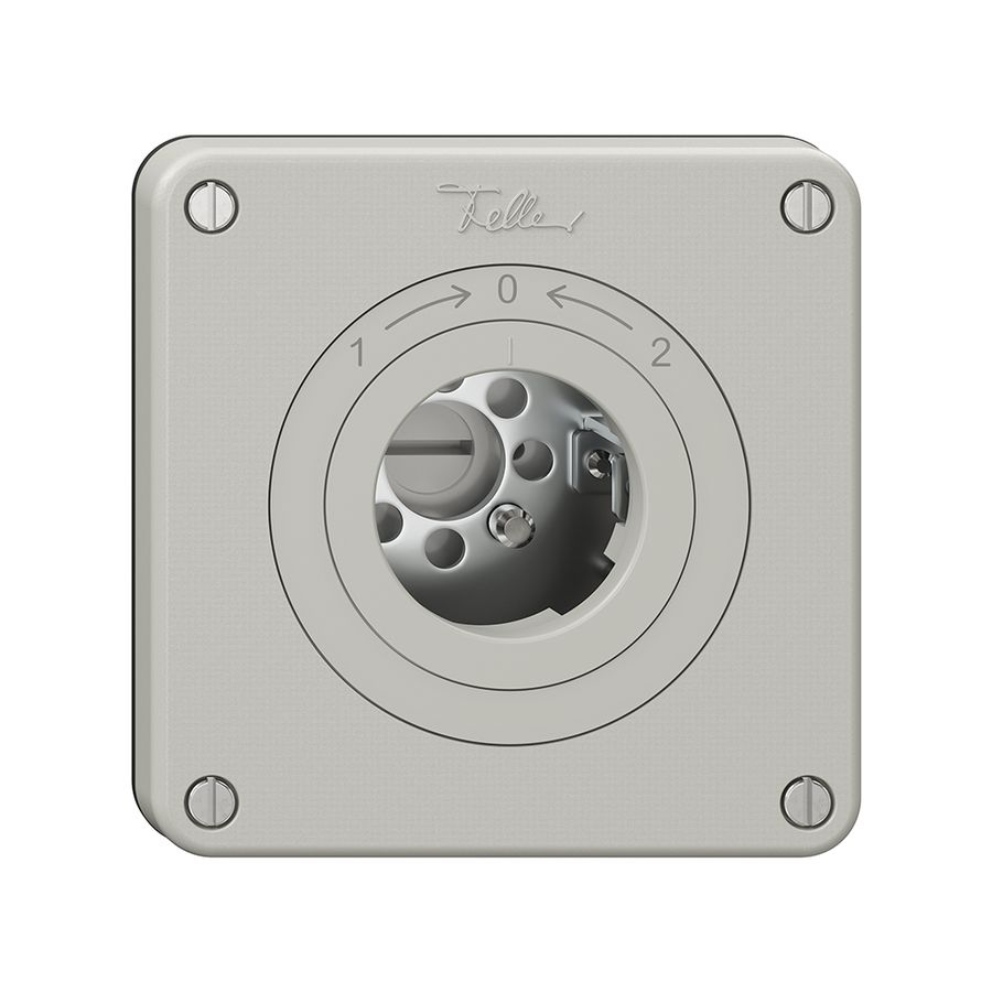 Contact pivotant NEVO, sans cylindre, KS, 1->0<-2, gris clair